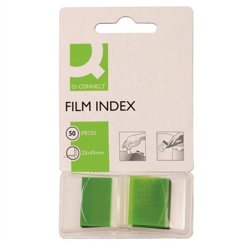 Teippimerkki Q-CONNECT 25 x 45 mm vihreä /50, hinta 1,12€