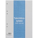 Teknikkolehtiö A4/70 5X5 liimaselkä