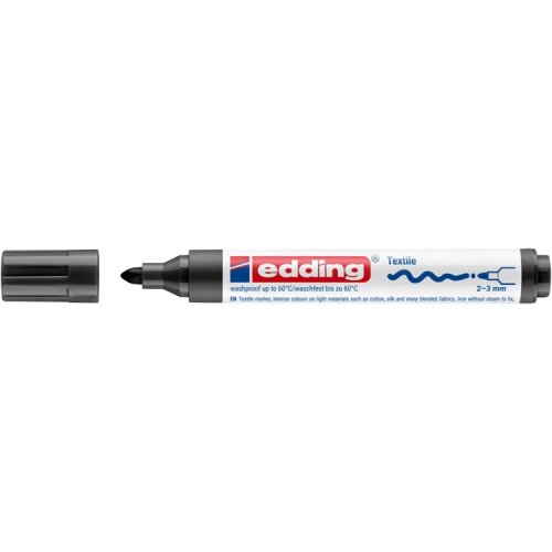 Tekstiilikynä edding 4500 2-3 mm musta, hinta 4,47€