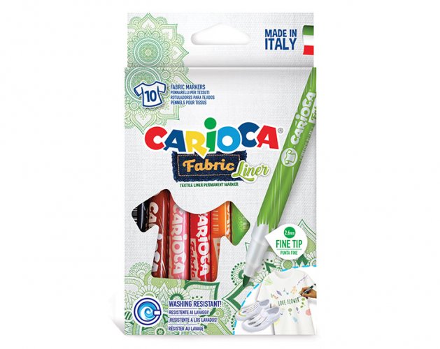 Tekstiilitussi Carioca 10 sävyä, hinta 2,86€