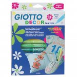 Tekstiilitussi Giotto sivellinkärki värilajitelma 12kpl