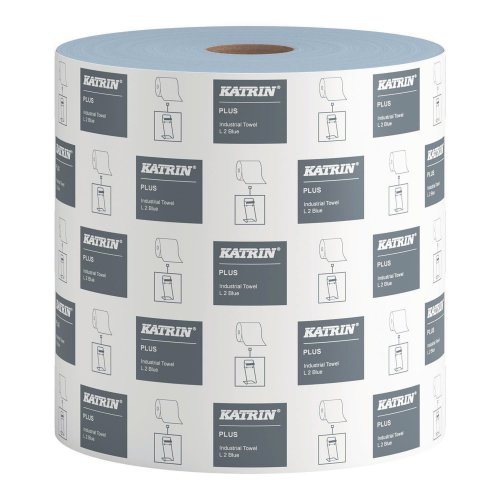Teollisuuspaperirulla Katrin 447226 plus l2 sininen 2-krs 37x26cm 1kpl=2 rullaa 2kpl, hinta 92,84€