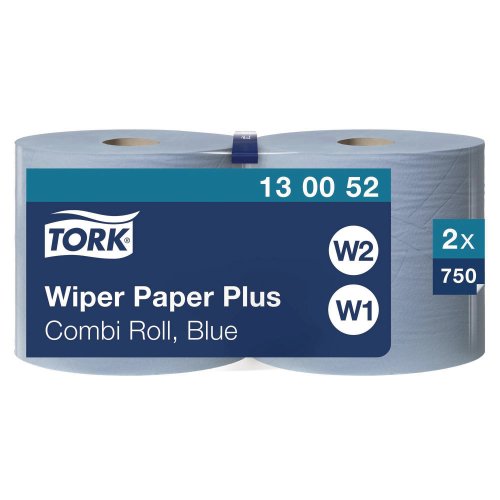 Teollisuuspaperirulla Tork® 130052 w1/w2 plus 2-krs 34x23cm 255m 2kpl, hinta 45,33€
