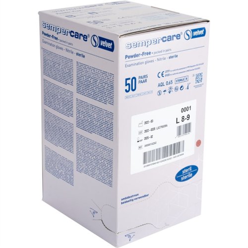 Toimenpidekäsine Sempercare Velvet L steriili 50 paria, hinta 43,14€