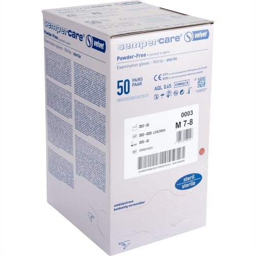 Toimenpidekäsine Sempercare Velvet M steriili, 50 paria, hinta 50,65€