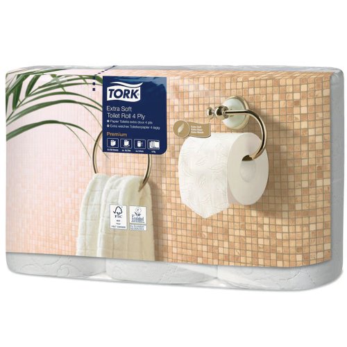 Wc-paperi Tork® 110406 extra soft 4-kerrosta t4 42kpl, hinta 47,64€