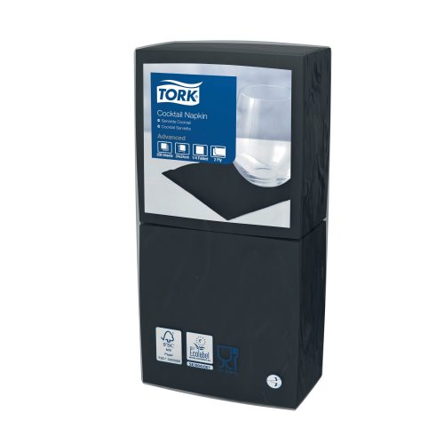 Tork 477829 cocktail-/kahviliina musta, 200 liinaa 200kpl, hinta 11,47€