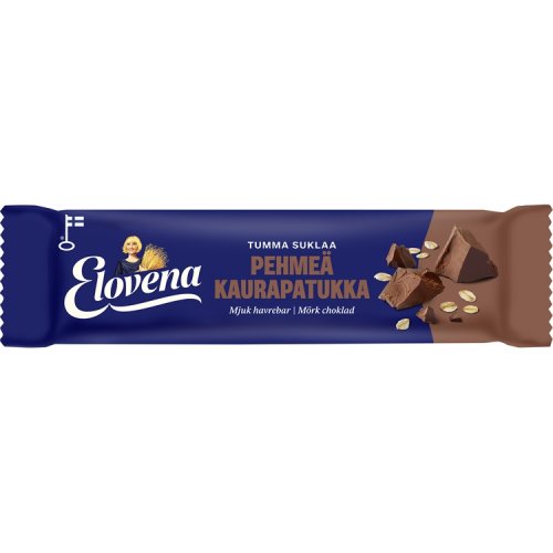 Tumma Suklaa Pehmeä välipalapatukka Elovena 30 g, hinta 0,92€