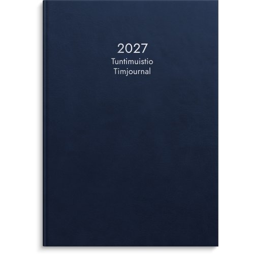 Tuntimuistio A4 sidottu sininen 2027, hinta 5,06€