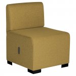Tuoli Alba hizia selkänojalla safron yellow 62 x 62 x 45cm