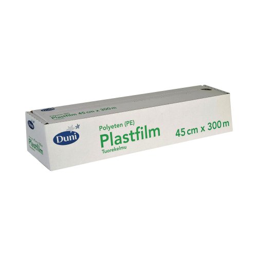 Tuorekelmu Duni telineessä pe 45cm x 300m, hinta 28,17€