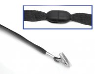 Turvakaulanauha Cardkeep 90 cm + klipsi musta