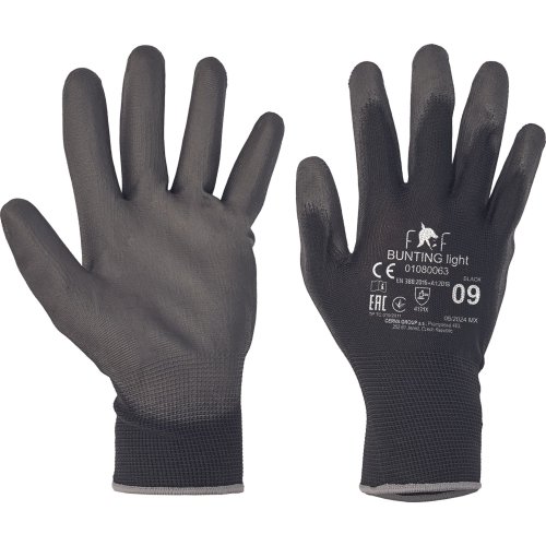 Työkäsine Cerva bunting light musta koko 11, hinta 1,57€