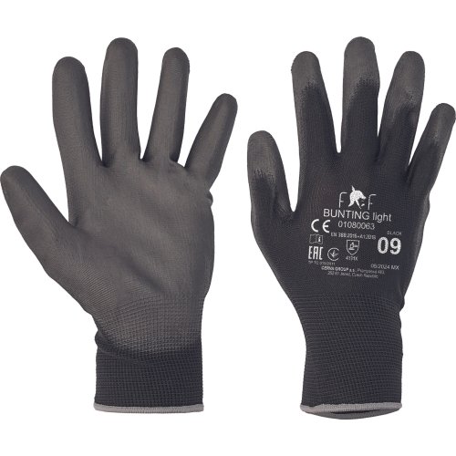 Työkäsine Cerva bunting light musta koko 6, hinta 1,64€