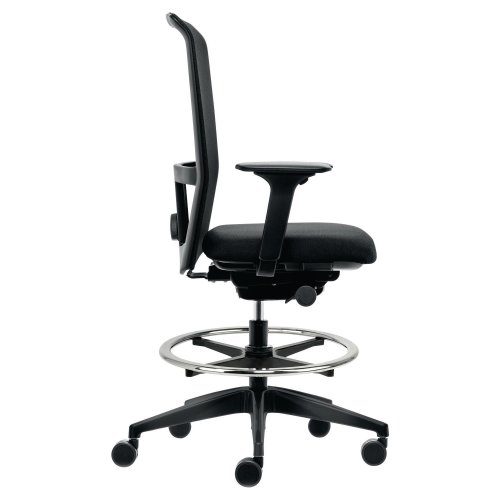 Työtuoli Interstuhl lx002 ergonominen korkeaselkäinen jalkatukirengas musta, hinta 441,26€