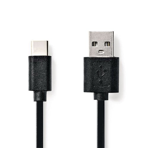 Usb-a Usb-c Adapteri Nedis 2m kaapelilla, hinta 6,42€