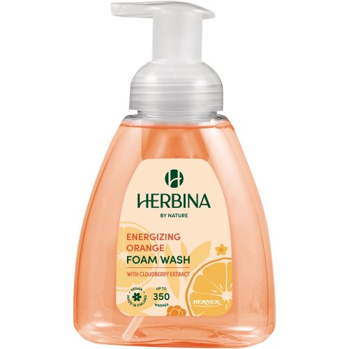 Vaahtosaippua Herbina energizing orange 300ml, hinta 4,40€