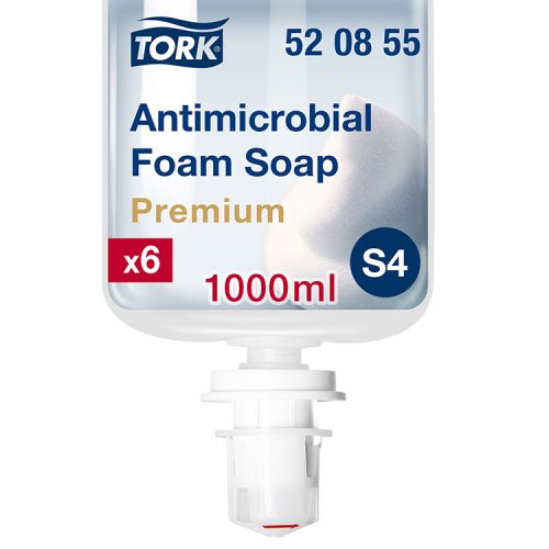 Vaahtosaippua Tork Antimikrobinen 1000 ml 520855 S4 /6, hinta 161,31€