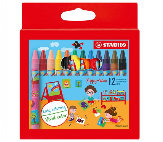 Vahaliitu STABILO Yippy-Wax värilajitelma /12, hinta 1,75€