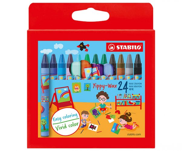 Vahaliitu STABILO Yippy-Wax värilajitelma /24, hinta 3,49€