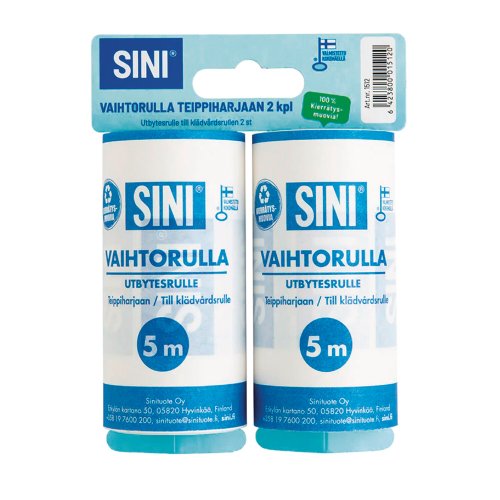 Vaihtorulla Sini teippiharjaan 2-pack 2kpl, hinta 9,43€
