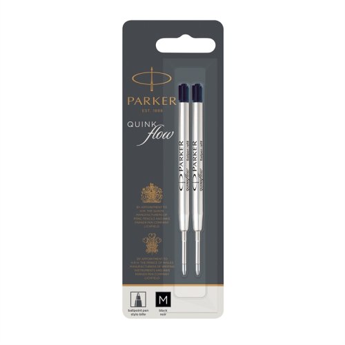 Vaihtosäiliö Parker Quinkflow medium musta arkistokelp 2kpl, hinta 10,43€