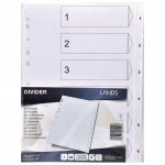 Välilehti 1-6 a4 kartonki valkoinen