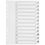 Välilehti A4 kartonki 20-osainen