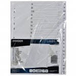 Välilehti A4 välilehdet kansioon A-Ö kansioon valkoinen hakemisto, kansion välilehdet edullisesti 