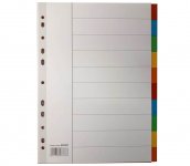 Välilehti Esselte A4 kartonki 10-osainen värillinen