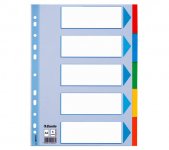 Välilehti Esselte A4 kartonki 5-osainen värillinen