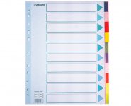 Välilehti Esselte A4+ Maxi muovi 10-osainen värillinen