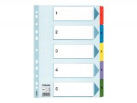 Välilehti Esselte Mylar A4 5-osainen värillinen