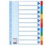 Välilehti Esselte Mylar A4 kartonki blanko 10-osainen