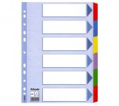 Välilehti Esselte Mylar A4 kartonki blanko 6-osainen