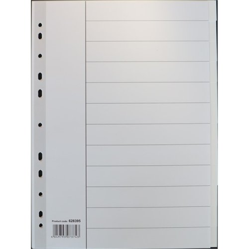 Välilehti kartonki blanco 12-osainen, hinta 0,77€