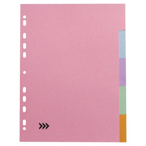 Välilehti Lyreco budget 5-osainen a4 160g kartonki pastelli edullinen hinta yrityksille. Kestävä, ekologinen ja ympäristöystävällinen materiaali