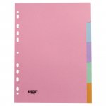 Välilehti Lyreco budget 5-osainen a4 160g kartonki pastelli