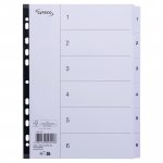 Välilehti Lyreco mylar 1-6 a4 harmaa