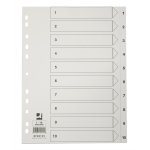 Välilehti Q-CONNECT A4 1-10 kartonki valkoinen