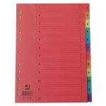 Välilehti Q-CONNECT A4 1-12 kartonki värillinen