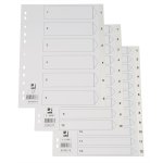 Välilehti Q-CONNECT A4 1-12 PP valkoinen