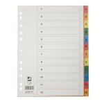 Välilehti Q-CONNECT A4 1-12 PP värillinen