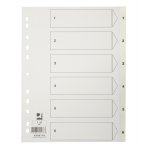 Välilehti Q-CONNECT A4 1-6 PP valkoinen