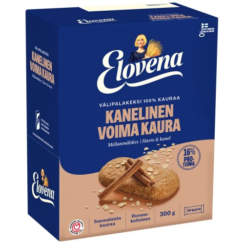 Välipalakeksi Elovena voimakaura 10 x 30 g, hinta 5,88€