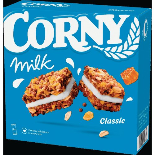 Välipalapatukka Corny milk classic 30g 4kpl, hinta 4,13€