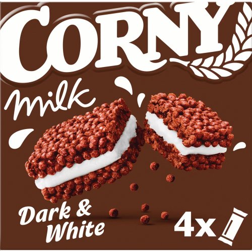 Välipalapatukka Corny milk dark-white 30g 4kpl, hinta 4,13€