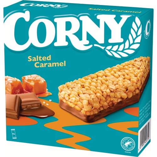 Välipalapatukka Corny salted caramel 25g 6kpl, hinta 4,06€