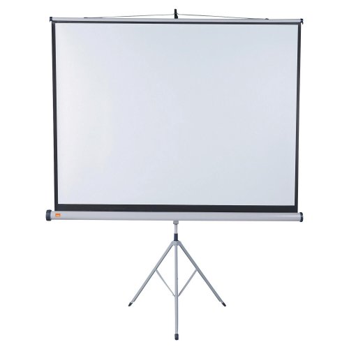 4964096 Valkokangas Nobo 175x133cm ammattikäyttöön suunnattu siirreltävä valkokangas. Valkokankaan jalusta on kevyt ja helpposäätöinen. Valkonkankaan mattapinta takaa kirkkaan ja terävän kuvan. Valkokangasta voi kallistaa varren avulla.