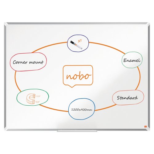 Valkotaulu Nobo premium plus emali 1200 x 900mm, hinta 209,82€